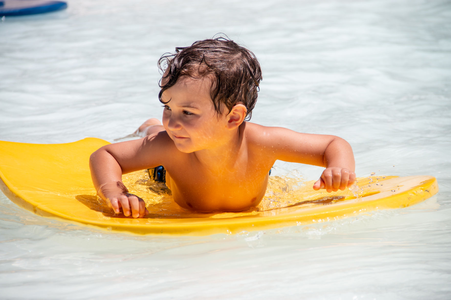 First day of swimming at Harmon Pool